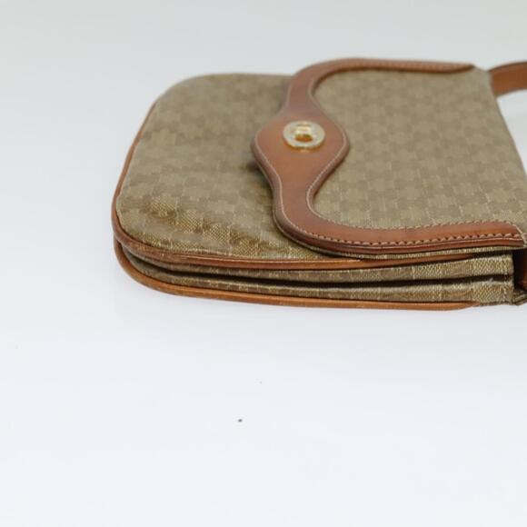 CELINE Macadam Canvas Shoulder Bag Beige Gold - Picture 5 of 12